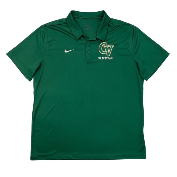 Nike Polo Shirt Mens XL Extra Large Green CV Basketball Dri Fit Short Sleeve - Picture 1 of 15